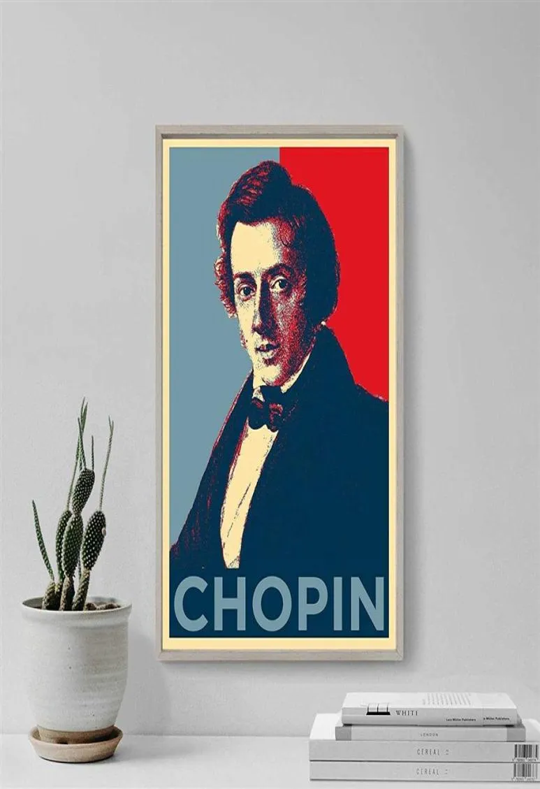 Svamp affisch vintage frederic chopin original konsttryck po affisch presentkompositör musiker klassisk musik frederic chopin2656047407