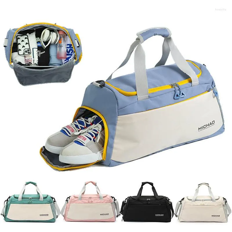 Bolsas para exteriores, bolsa deportiva para Fitness, separación seca y húmeda, gimnasio, Yoga, equipaje, bolso de mano, mochila cruzada con compartimento para zapatos, viaje