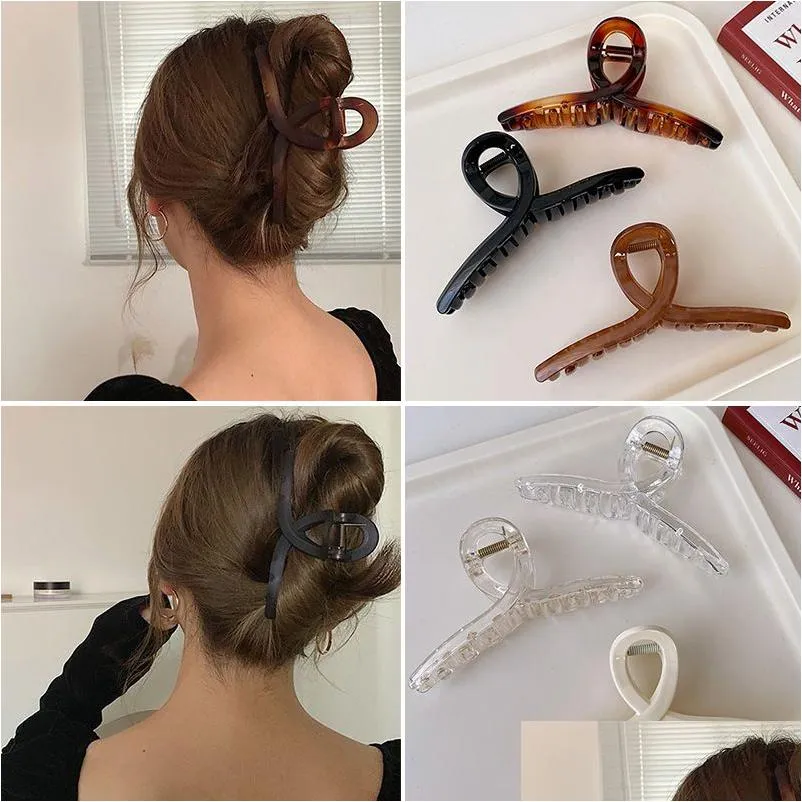 Klipsy do włosów Barrettes Vintage Cross Fair Clip Duże barrette kraba pazurów kąpiel kucyk klipsy dla kobiet dziewczęta akcesoria dhgarden ot8r3