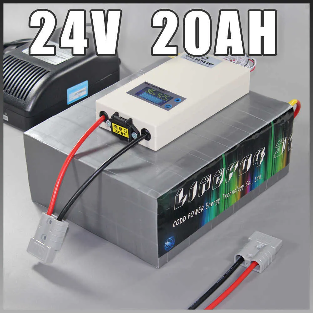 Batterie 24 V 20Ah LiFePO4 batterie de vélo électrique 500 W + chargeur BMS batterie de vélo électrique scooter au lithium 24 v