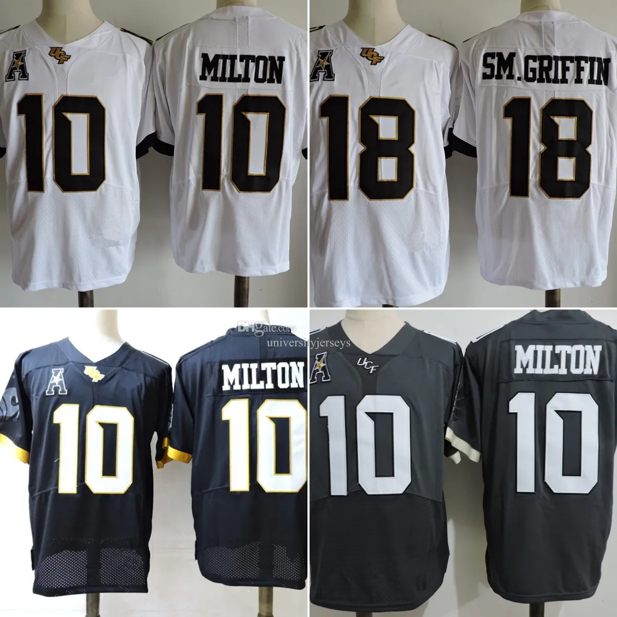 UCF Knights Football stitched Jersey 10 McKenzie Milton 18 Shaquem SM. GRIFFIN MENS JERSEY