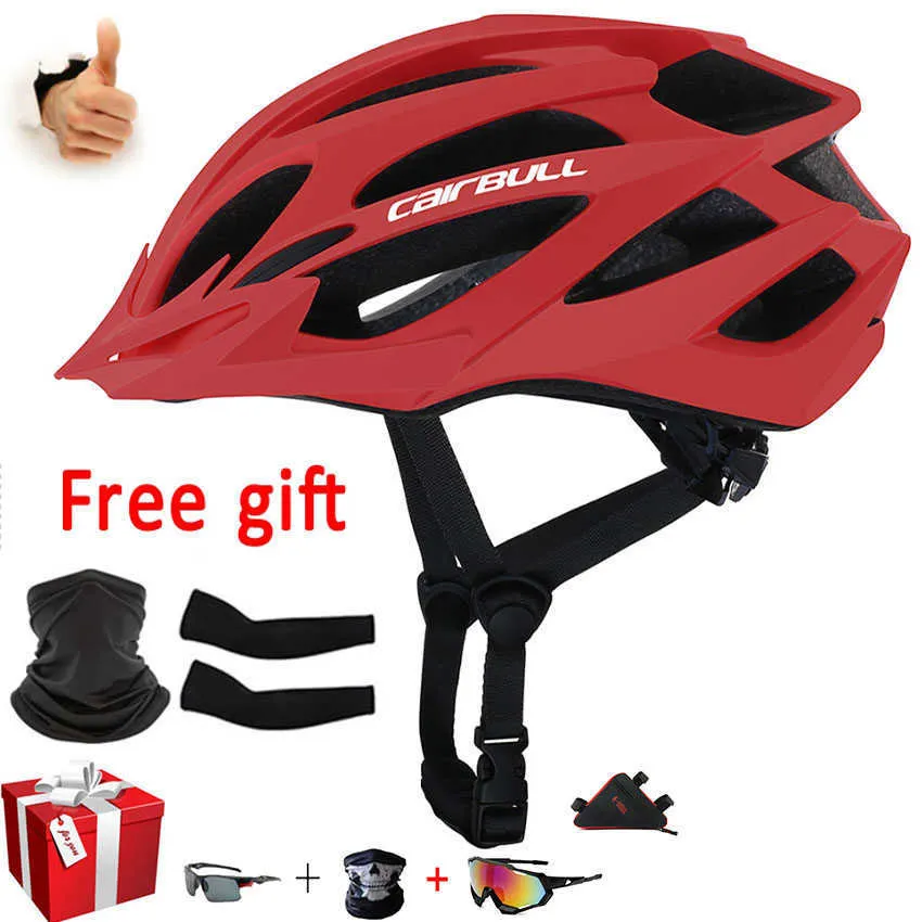 Cascos de ciclismo Cairbull Road Mountain Bike Casco Integralmente Moldeado Ultraligero Deportes Ventilado Todo Terreno MTB Bicicleta Montar Tapas Seguras P230419