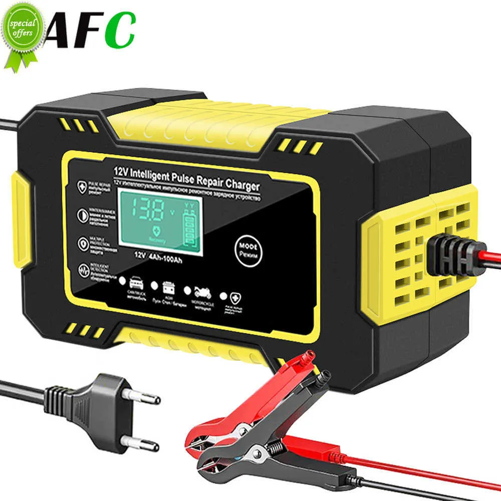 12V Automatic Battery Charger With Digital Display Smart Auto Battery ...