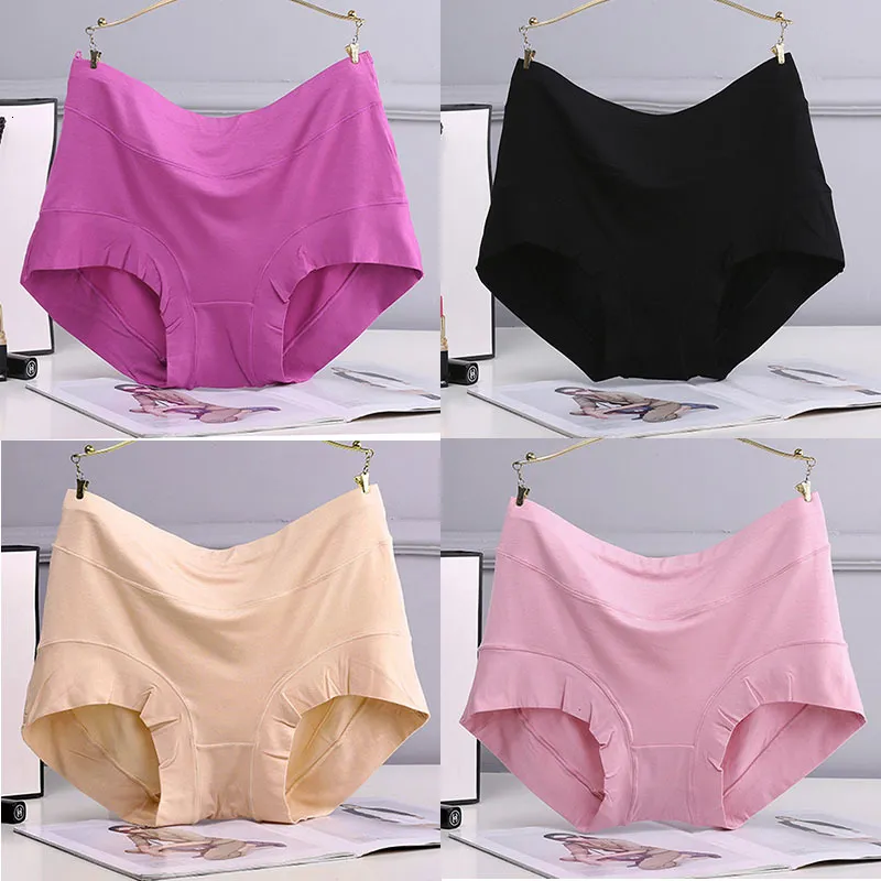 Kadın Panties Cp106 4pcs/Lot Rahat Bayan Panties Kadınlar Büyük Boyut Katı Çığırya Yüksek Kaliteli İç çamaşırı Knickers Majtki Damskie 230420