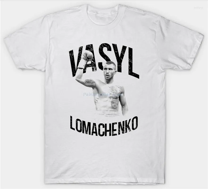 Herr t -skjortor vasyl lomachenko skjorta boxare boxningshandskar ukraina mer storlek och färger tee män bomull tshirt sommar mode toppar