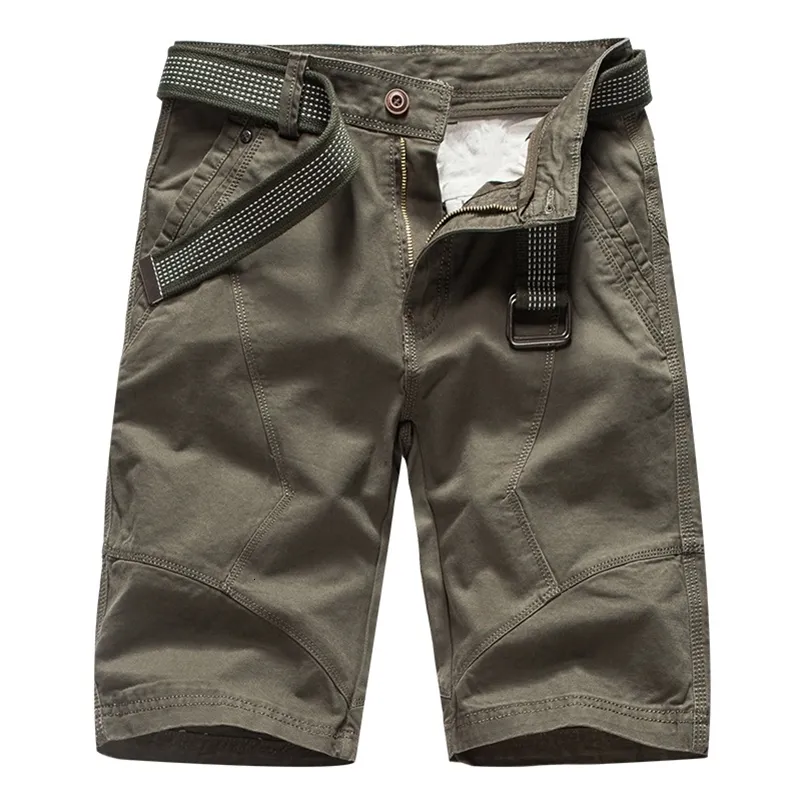 Shorts pour hommes Été hommes Cargo Shorts marque vert armée militaire tactique Shorts hommes coton travail en vrac décontracté pantalon court pas de ceinture 230419