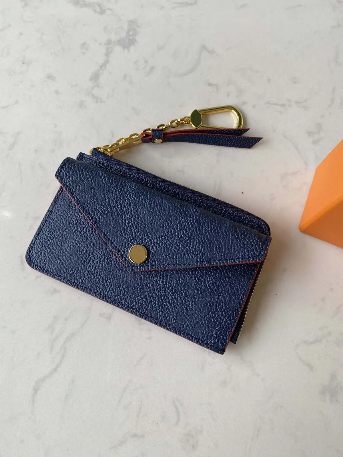 RECTO VERSO leather card holders with zippy coin purse high quality small wallet women purse