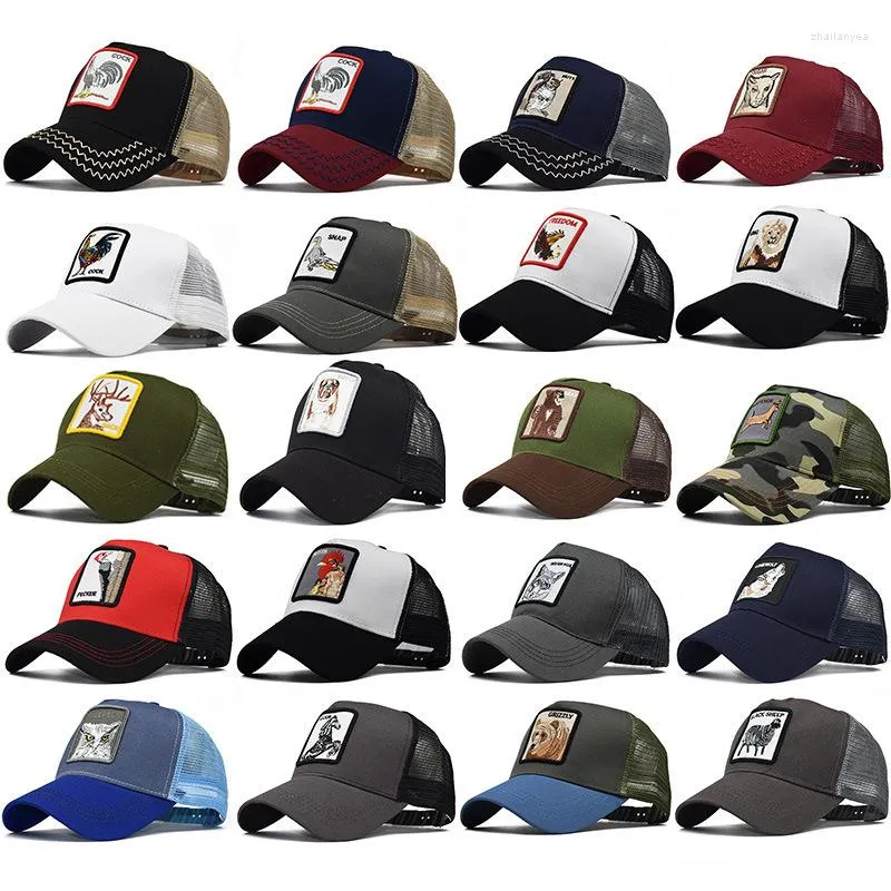 Berets Spring Animal Embroidery Peaked Cap Outdoor Casual Baseball Men and Women Hat Hip-Hop Men's Caps