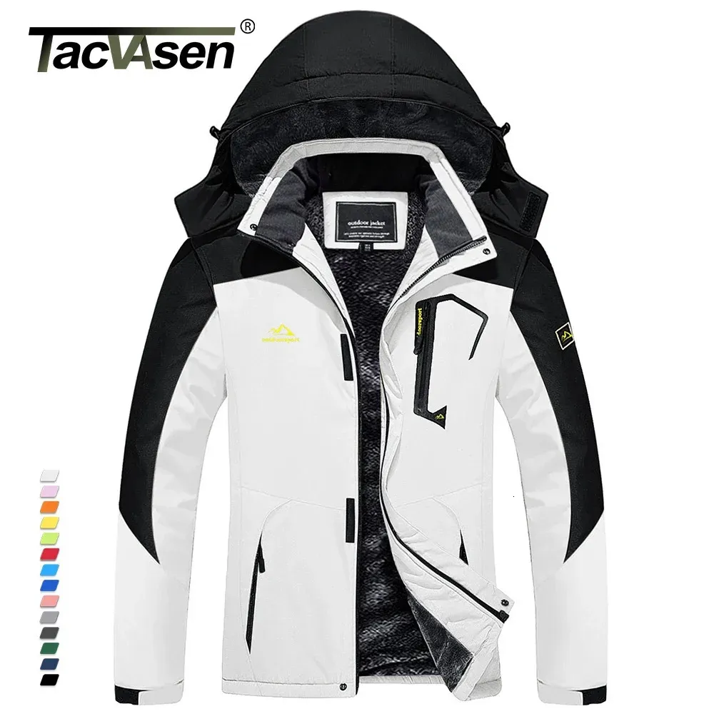 Women's Down Parkas TACVASEN Winter Fashion Ski Snowboard Jacket Women Thermal Fleece Waterproof Fish Casual Work Rain Jacket Coat Windbreaker Parka 231120