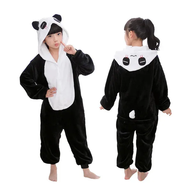 Kigurumi-Pijama de unicornio para niños y niñas, ropa de dormir de animales,  León, ciervo, Licorne, mono de disfraz