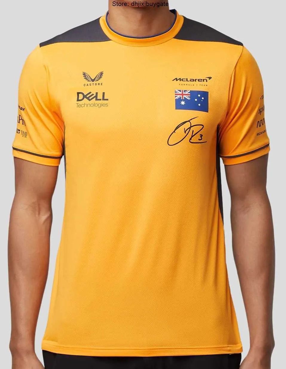 새로운 2022 McLarens 남자 T 셔츠 F1 Daniel Ricciard의 짧은 슬리브 티셔츠 남성 여름에 빠른 건조 티셔츠