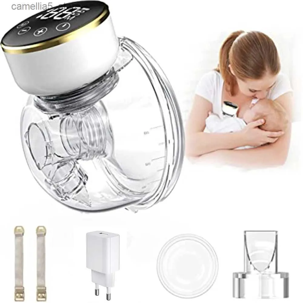 Breastpumps 1200mAh Electric Breast Pump Electric Milk Extractor Portable Hands-free Breast Pump Ultra-quiet with LED Screen Baby Accessorie Q231120