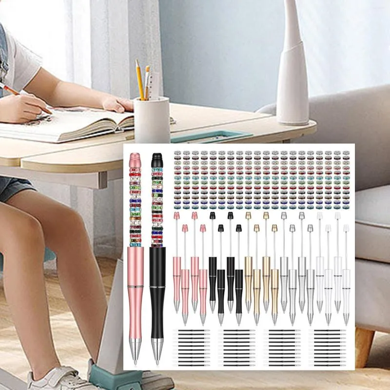 1.0mm assortiment de stylos à perles ensemble décor de noël 300 pack stylos à perles pour dessiner fournitures de papeterie examen de rechange étudiants présente