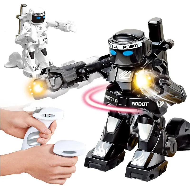 RC Robot HG 24G Mini Battle Fighting Infrared Sensing 777615 Intelligent Sound Combat Remote Control Toys for children 230419