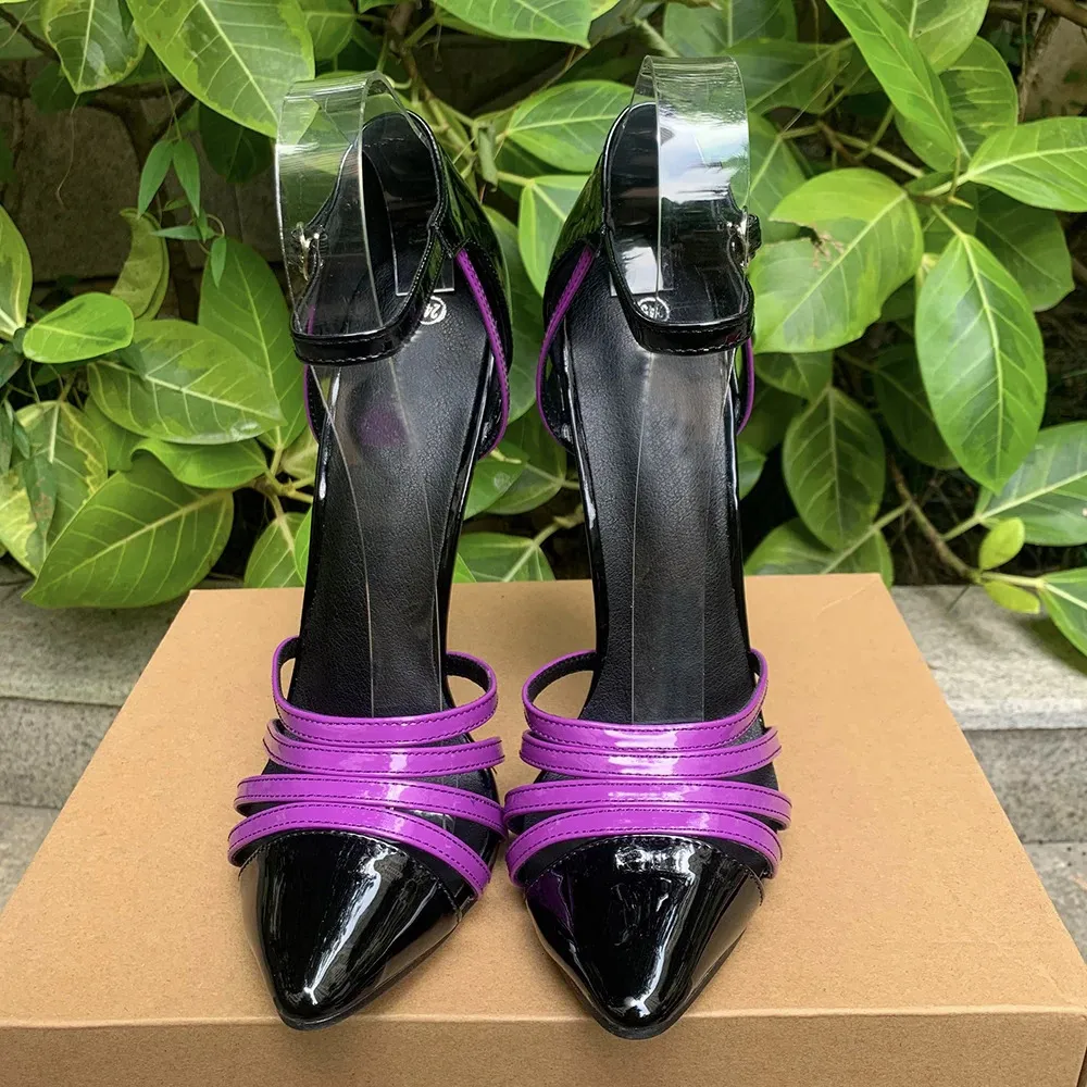 Wholesale Sexy Purple Ankle Strap Pumps, Handmade PU Pointed... At Only  $37.33 | DHgate.Com