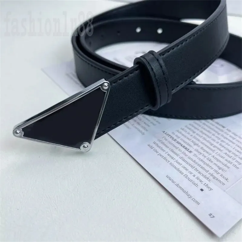 Designer belts for women luxury triangle mens belt geometric black buckle leather fashion waist coat accessories 3.8cm 3cm leather belt famous letter trendy Q2