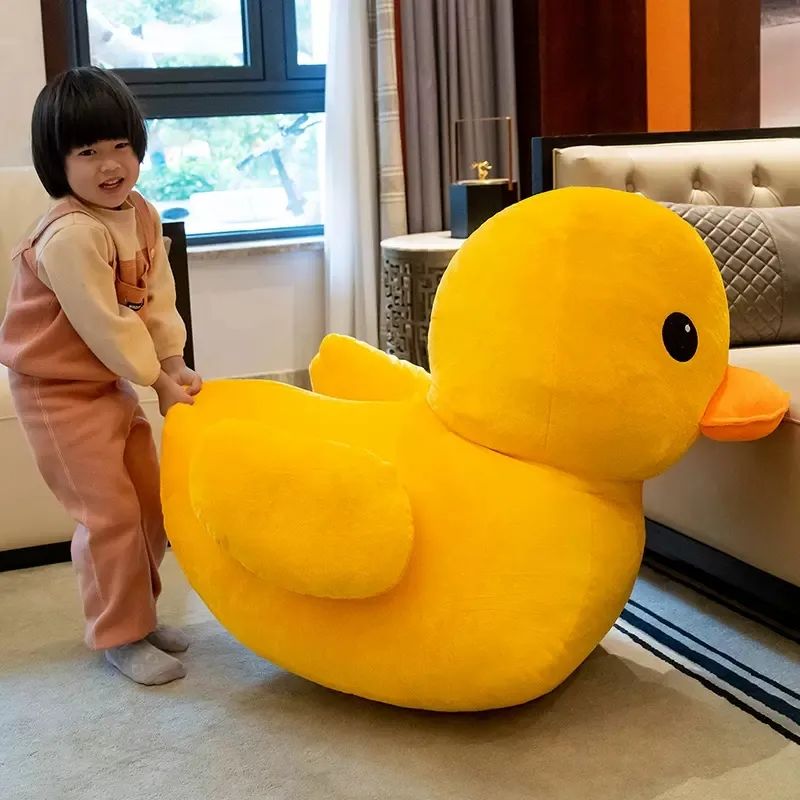 Géant Jaune Canard En Peluche Canard Animaux En Peluche Doux Simulation Canards Poupées En Gros Enfants Cadeau De Noël Kawaii Plushie DY10169