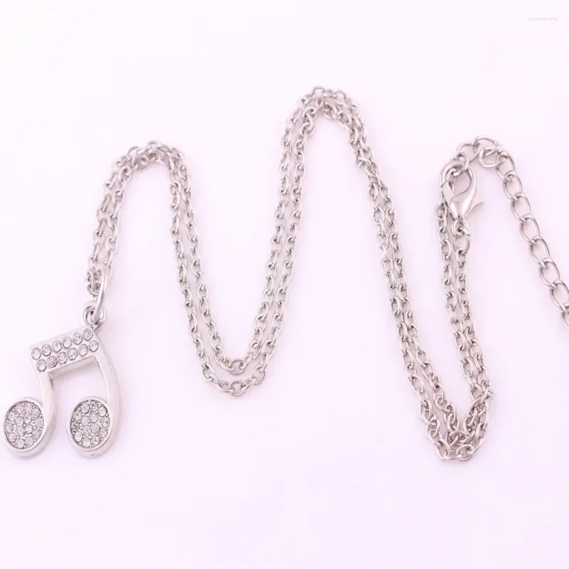 Pendant Necklaces Selling Antique Sliver Plated Music Note Link Chain Necklace