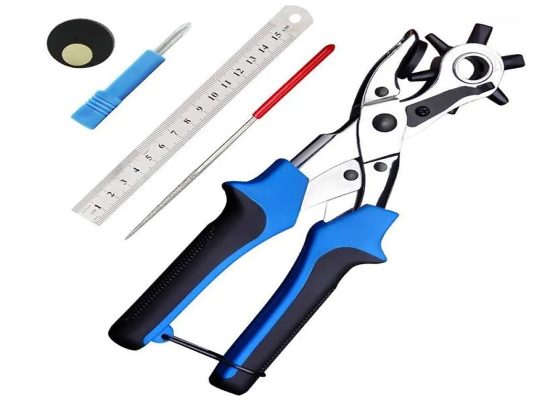 Multifunctional Belt Hole Puncher With 6 Holes Leather Hole Punch For Leather Belts Cards Paper Fabric12471598