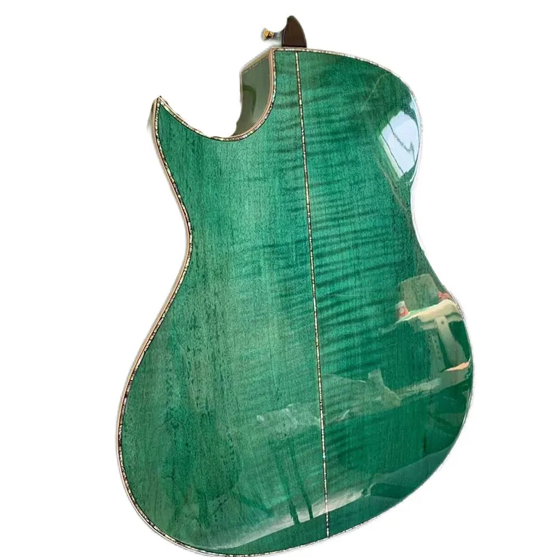 Guitare acoustique en bois massif vert, 41 pouces, dos en érable massif