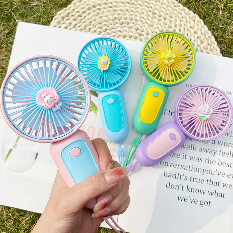 Parti Arkadaş Hediye Çiçek Sevimli Mini USB Şarj Taşınabilir Handheld Fan 2023 Fan Kids Açık Soğutucu Fan Parti Hediyesi