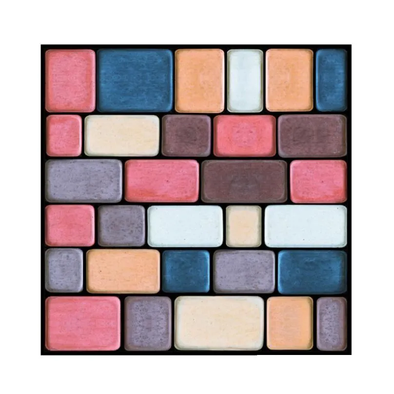 Adesivos de azulejo decorativos adesivos de azulejo pvc autoadesivo à prova d'água cozinha banheiro azulejos decorações de parede 30x30x0.4cm entrega direta dh0pf