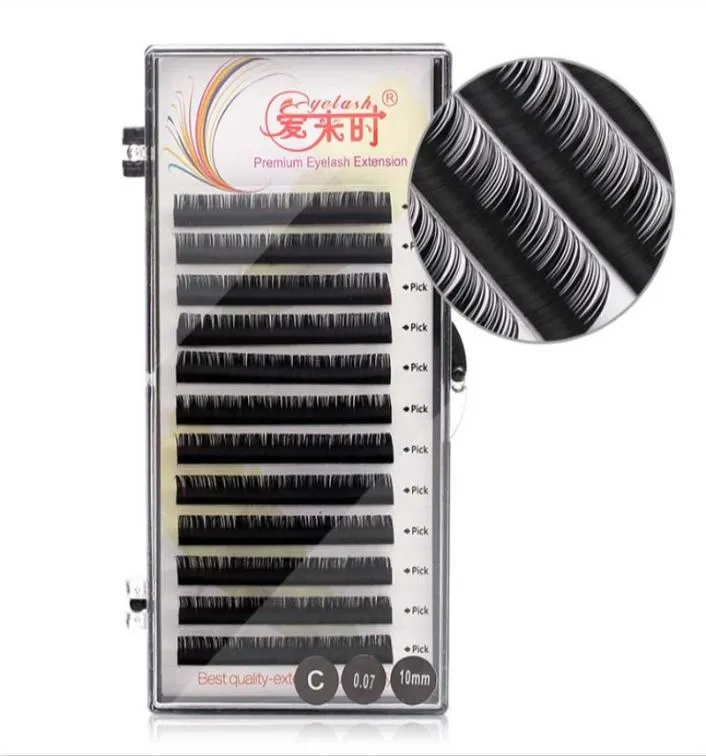 Estensioni ciglia individuali morbide di lunghezza singola 8mm15mm 005 Spessore Ciglia di seta BCD Volume Lashes4952642