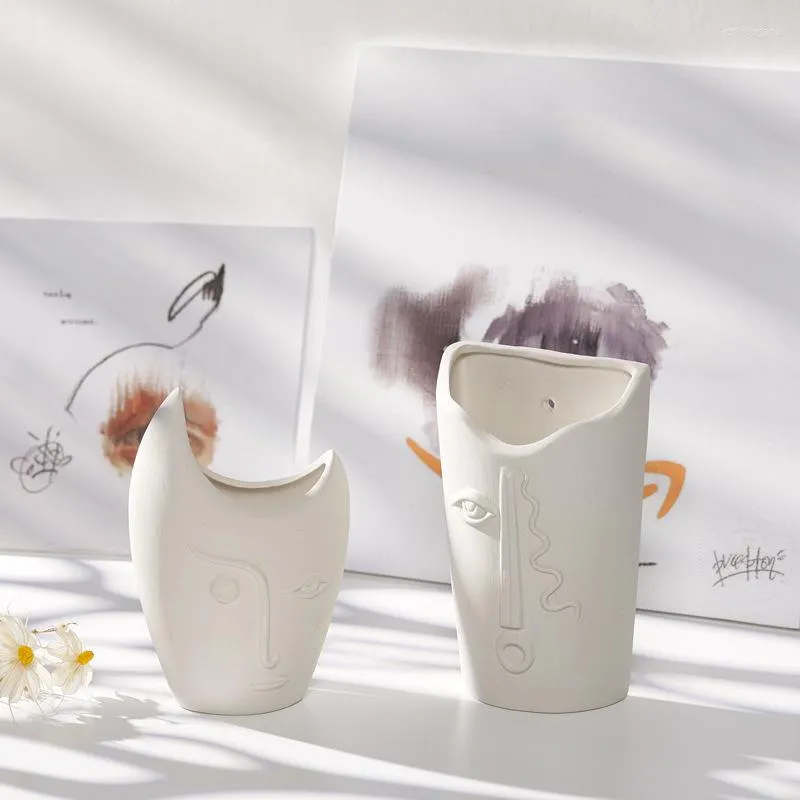 Vasos vaso nórdico vaso de cerâmica seca armazenamento de flores para decoração de decoração ornamentos criativos