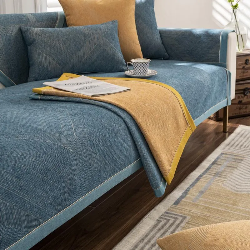 Pokrywa krzesełka Nordic Chenille Sofa Cover Anti-Slip Sofas Sofas Ręcznik Poduszka siedziska do salonu podkładka do domu