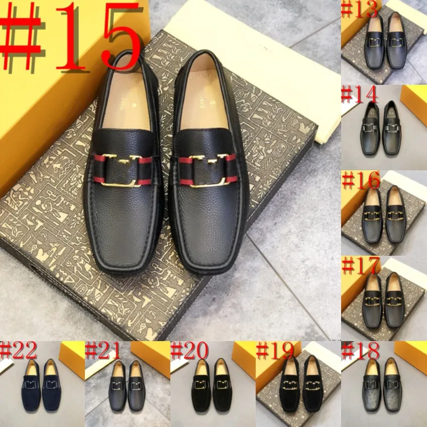 40Model Men Luxurys Driving Shoes Male High Quality Leather Designer Loafers Men Casual Shoes Moccasins Slip On Men's Flats Fashion Men Shoes Size 38-47