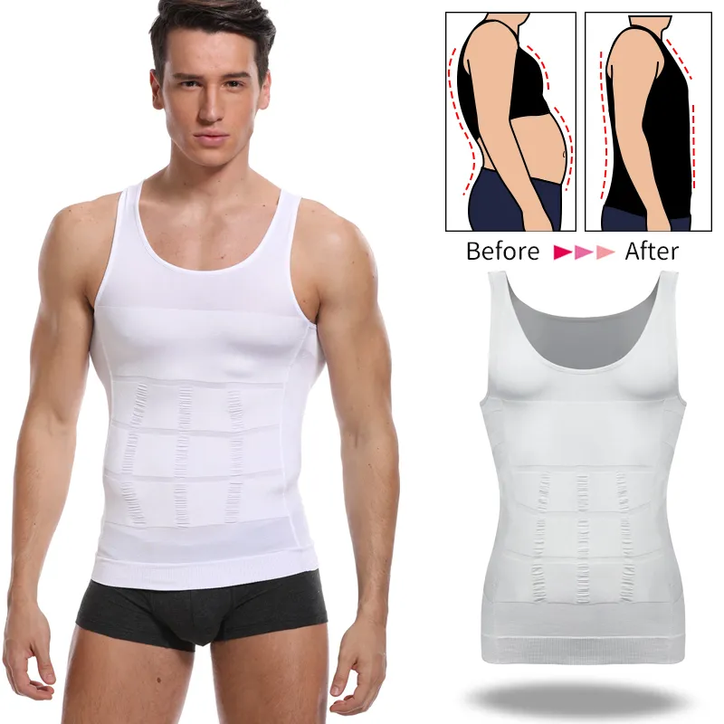 Men's Tracksuits Mens Body Shaper Belly Reducing Shapewear Abs Abdomen Slimming Compression Shirts Corset Top Fitness Hide Gynecomastia Underwear 230419