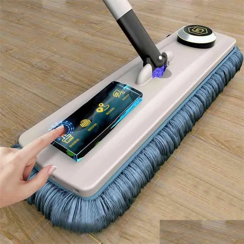 Mops Magic Auto-Nettoyant Squeeze Mop Microfibre Spin And Go Flat Pour Lavage Sol Outil De Nettoyage À Domicile Accessoires De Salle De Bain 210830 Dr Dhixm