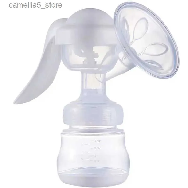 Breastpumps Manual Breast Feeding Pump High Suction Power Pregnant Parturient Women Manual Silicon PP BPA Free with Milk Machine Bottle Q231120