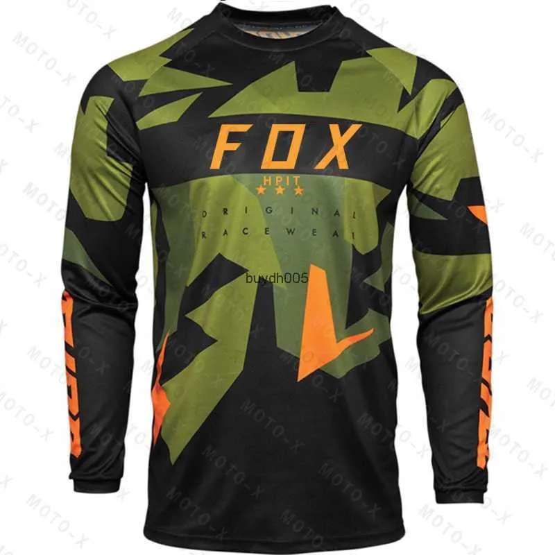 Mens t Shirt 2023 New Style Downhill Mountain Bike Mtb Offroad Dh Motorcycle Motocross Sportwear Clothing Hpit Fox Racing