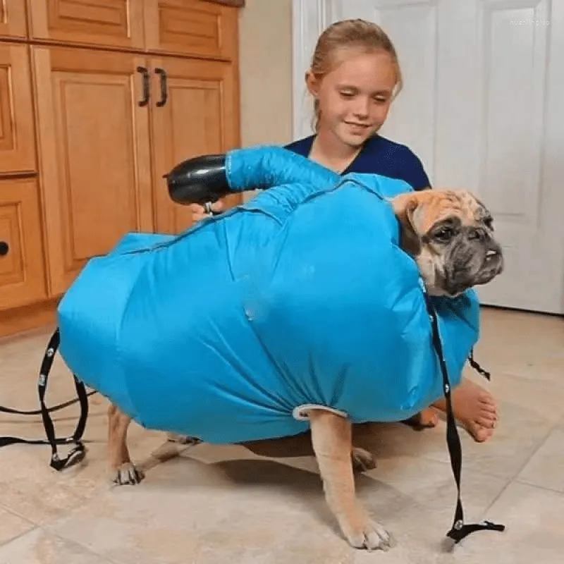 Abbigliamento per cani Cani pieghevoli Asciugacapelli Sacco per phon Cucciolo di gatto Kit per toelettatura ad asciugatura rapida S M L Soffio portatile Fluff Vestiti asciutti Accessori per la pulizia degli animali domestici