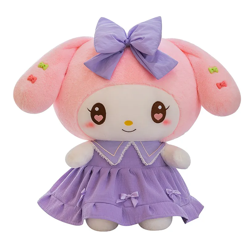 Wholesale cute pink dresses Melody plush toys Children's games Playmates Holiday gifts room decor