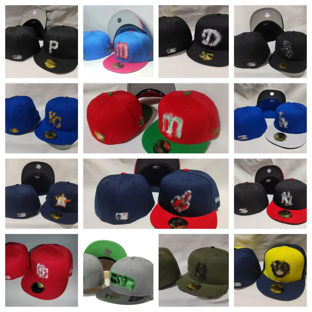 Nieuwste Fitted hats All Team Logo Designer Snapbacks hoed Hip Hop Verstelbare baskball Caps Buitensporten Platte borduursels Gesloten Mutsen flex Visserspet met logo