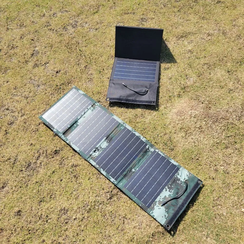 40W Flexible Solar Panel Folding Panels Charger Portable Power Station ...