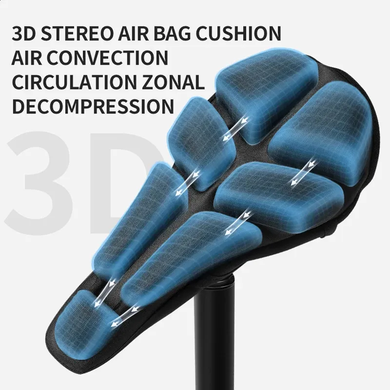 Bike Groupsets Mountain 3D Cushion Cover Bicycle Inflatable Thickened Sponge Soft Mtb Saddle Accessories Seat 231118