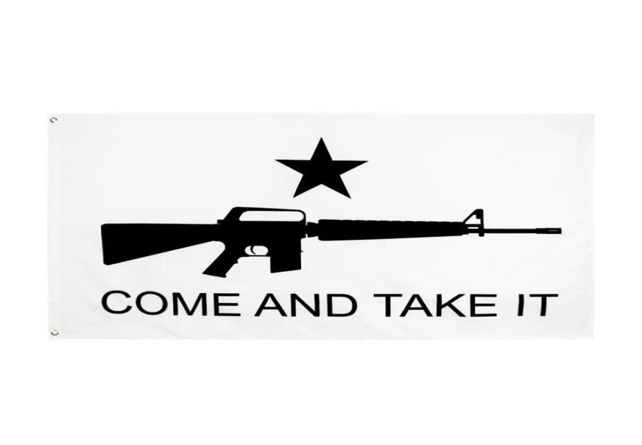 90X150cm 3x5fts come and take it flag Gonzales Historical m4 carbin gun molon labe direct factory whole8286122