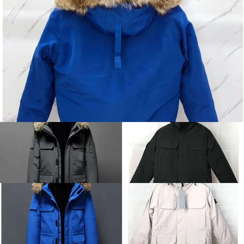 2023 2023 Heren Winter Donsjassen Parka's Jassen Chaquetas Bovenkleding Wolf Bont Capuchon Manteaus Wyndhams Jas Jas Letters Gedrukt Outwears a1