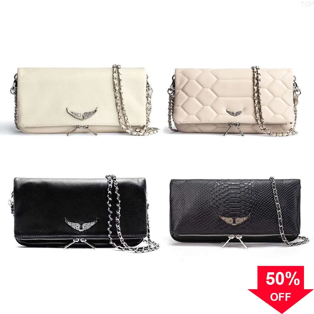 Designer de luxe Zadig Voltaire Sac Cross Body Épaule Pochette Rock Swing Your Wings Sacs fourre-tout Femmes Hommes Sac à main cosmétique Véritable chaîne de mode en cuir Clu