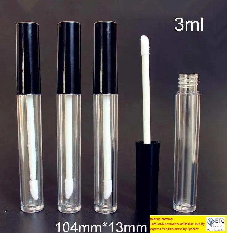 Hurtowa 3 ml plastikowa lip błyszczona rura mała szminka z szczelną wewnętrzną próbką kosmetyczną pojemnik DIY SL25