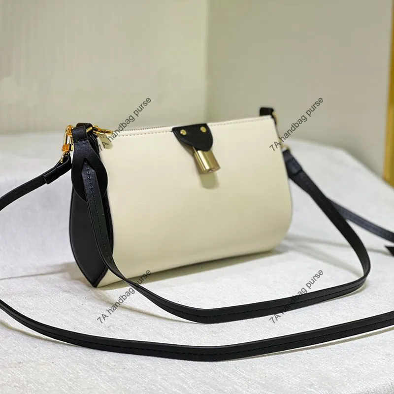 5a bolsa de luxo designer branco mulher bolsa de ombro de alta qualidade bloqueio completo sacos de axila M47123 série bolsa de mão de ombro crossbody carteira sacos de cintura mulheres designer saco