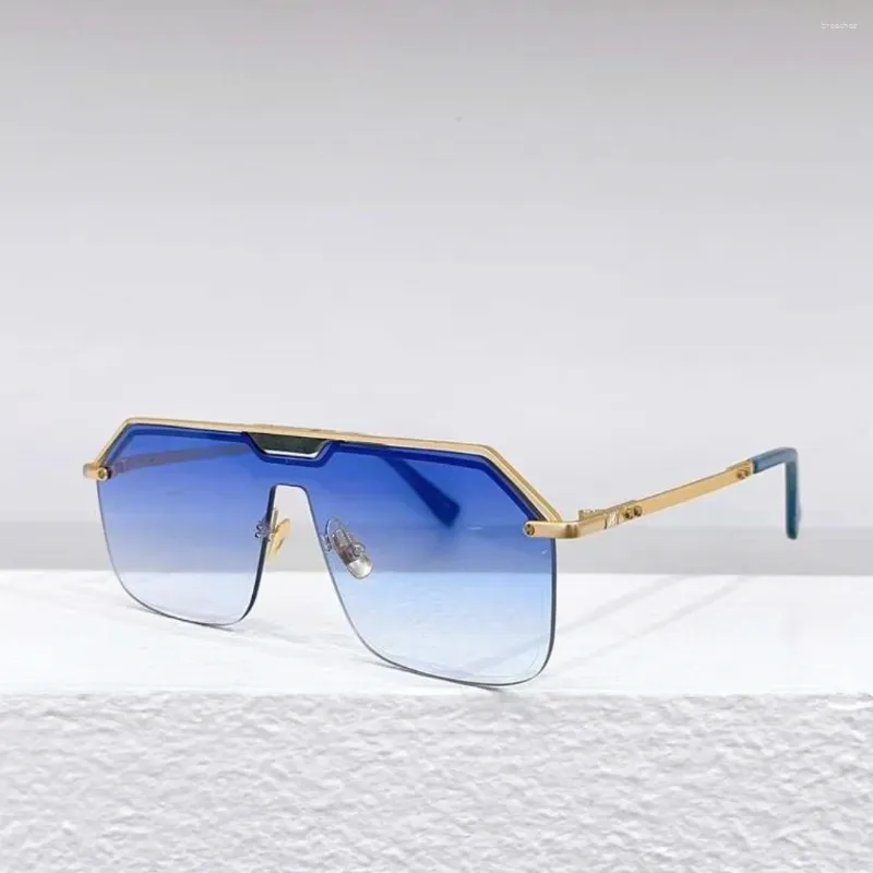 Sonnenbrille Luxus Mode Vintage Hub-Lot Sonnenbrille H039 Retro Quadratische Halbrandlose Stil Einzelne Integrierte Linse Frauen Mann Hohe Qualität