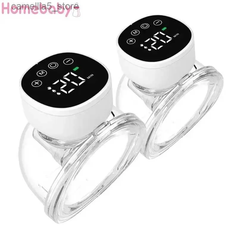 Bröstpumpar 2023 Uppgraderingar bärbar bröstpump Hands Free Electric Portable Wearable Breast Pumps BPA-Free Breastfeeding Milk Collector Q231120