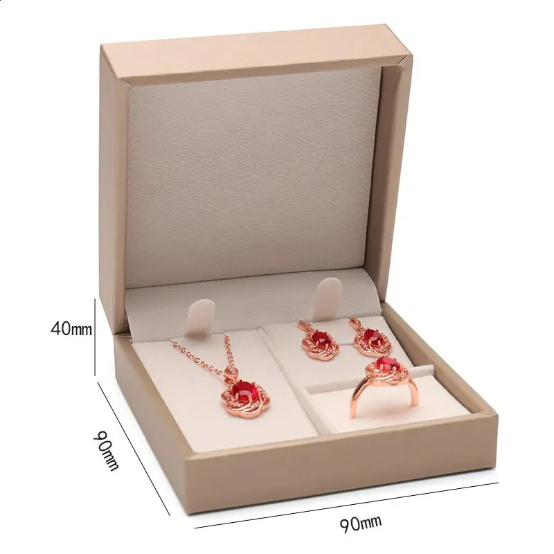 Jewelry Boxes Earring Necklace Storage Box Right Angle Flip Jewelrys Set Fashion Ring Small Packaging Boxs 231118