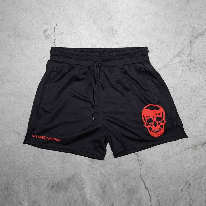 Mens Shorts 2023 Gymreapers Skull Men Running Fitness Breathable