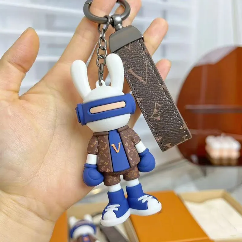 ✨【Louis Vuitton】ラビットキーホルダー Luxury Rabbit Keychain, Cartoon Keychains, Leather, Silver