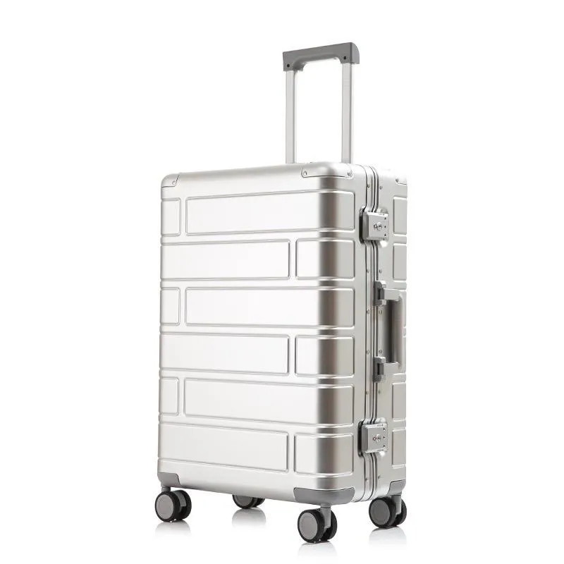 Suitcases Tale 20 „24” 26 ”28” Aluminium Travel Suipcase Hard Trolly Case Przejdź na bagaż z kółkami
